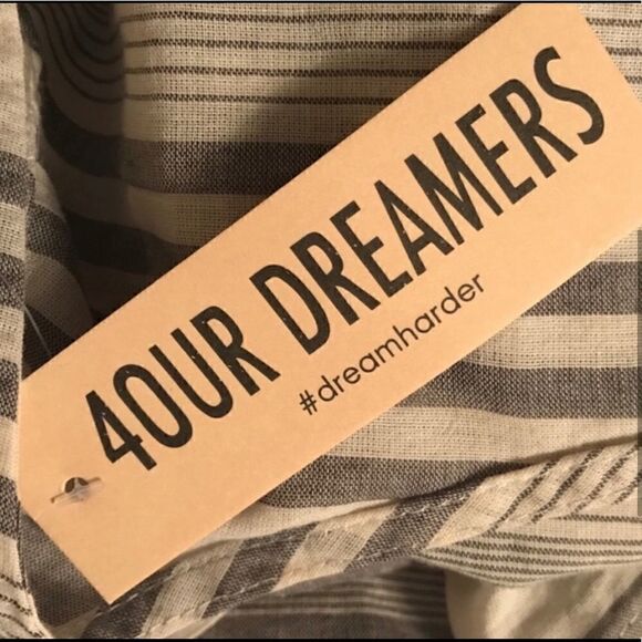 New! 4Our Dreamers Sleeveless Peplum Top Sz L - Picture 5 of 6